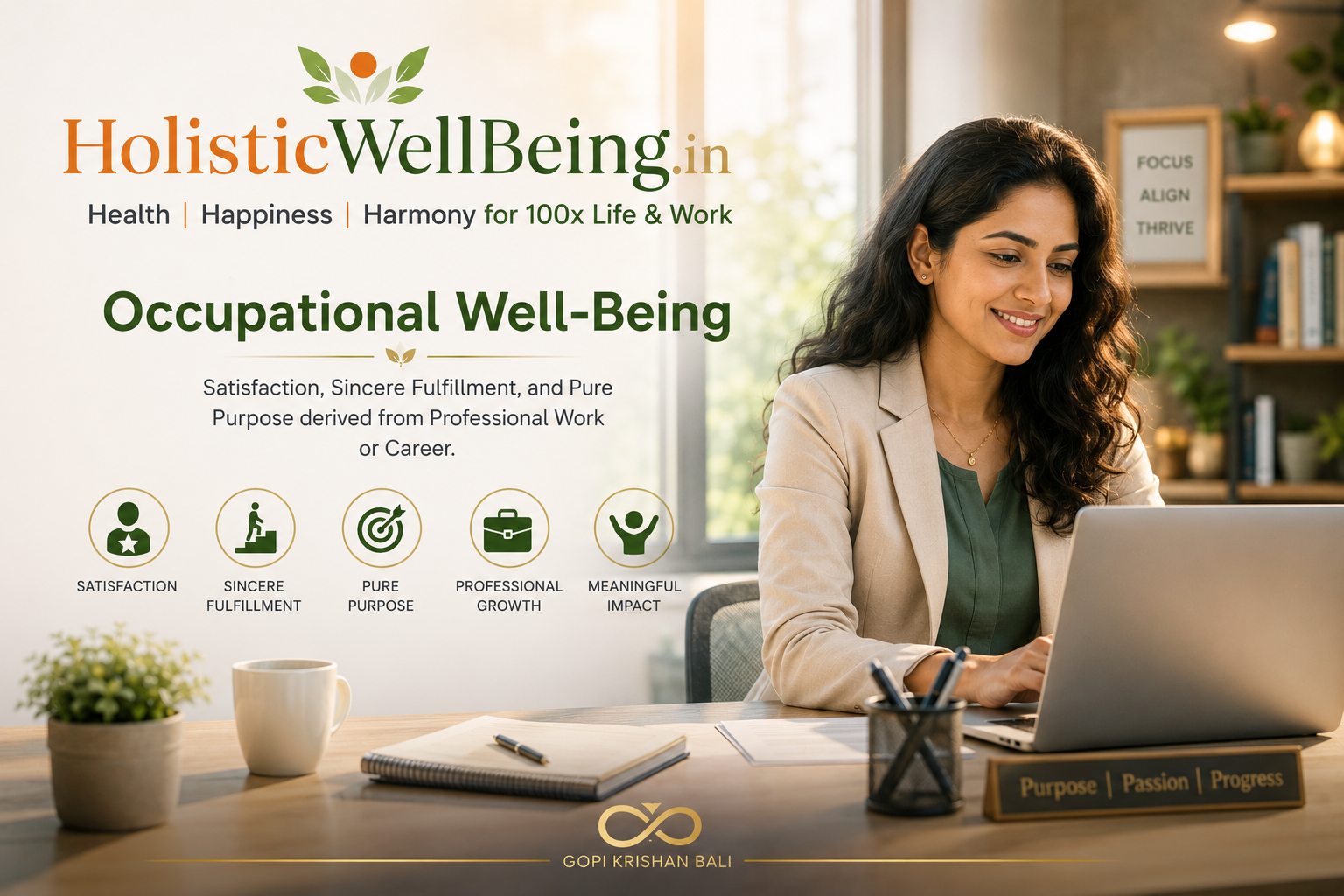 Occupational WellBeing for Holistic Life and Work at https://HolisticWellBeing.in