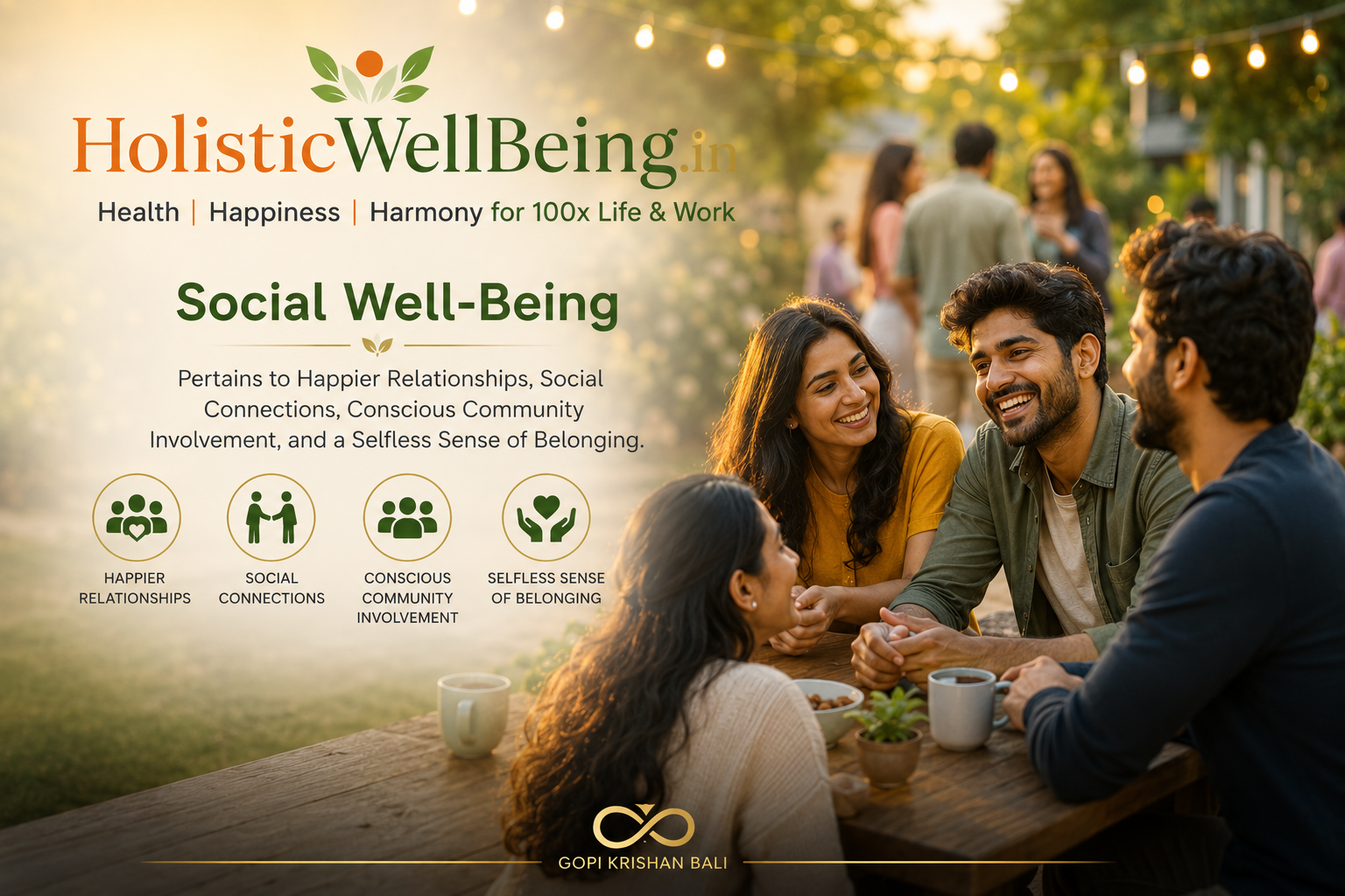 Social WellBeing for Holistic Life and Work at https://HolisticWellBeing.in